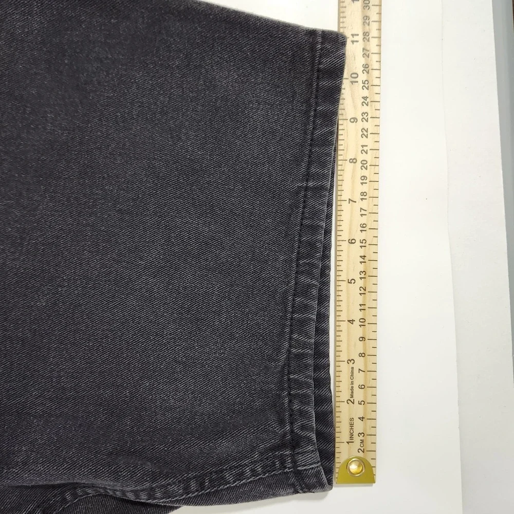 Route 66 Relaxed Fit Black Denim Jeans Mens Size 42 Dark Wash Wide Leg Jorts Y2K